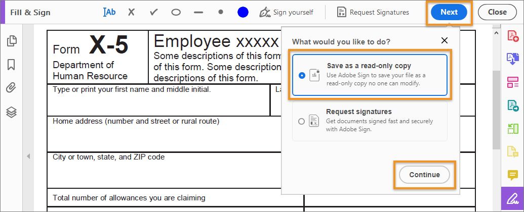 共用文件的唯讀副本