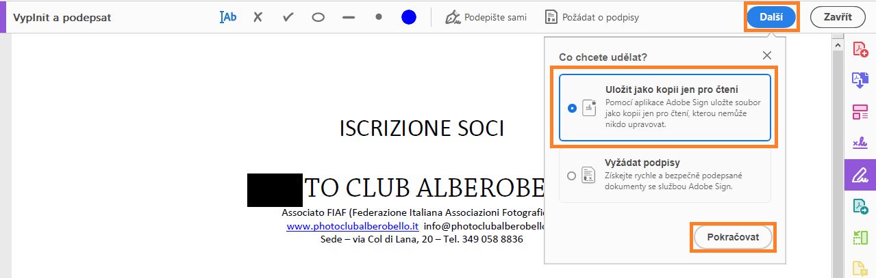 Sdílet kopii dokumentu jen pro čtení