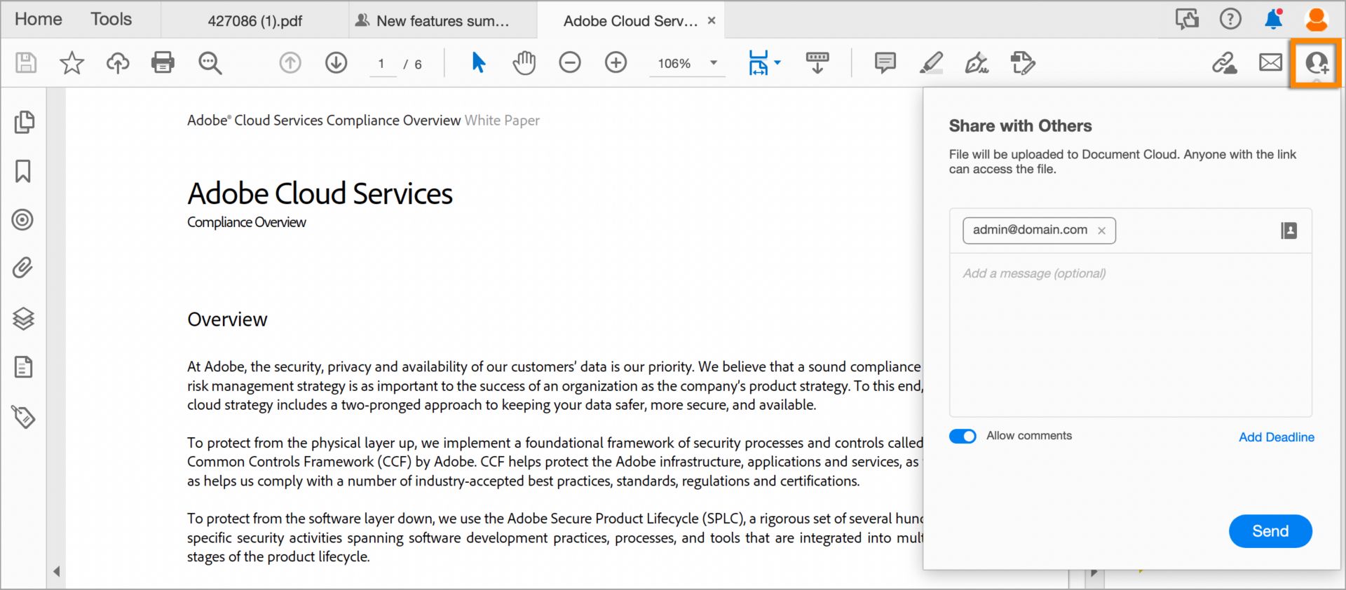 دعوة الأشخاص للعرض أو التعليق
