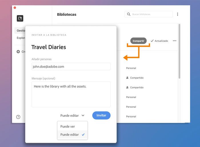 Compartir una biblioteca