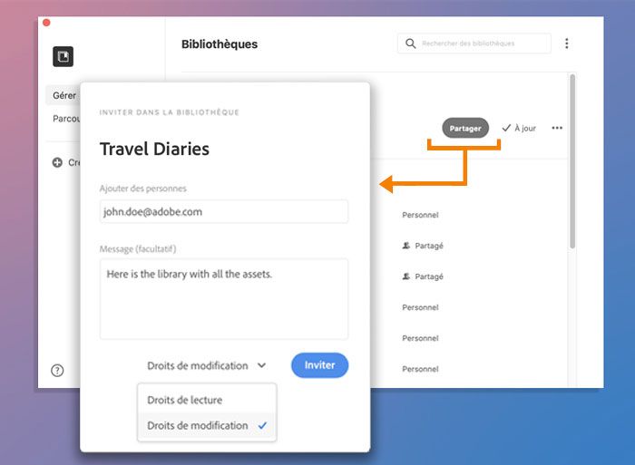 Partage d’une bibliothèque