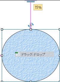 共有アクションのオブジェクトへのドラッグ＆ドロップ