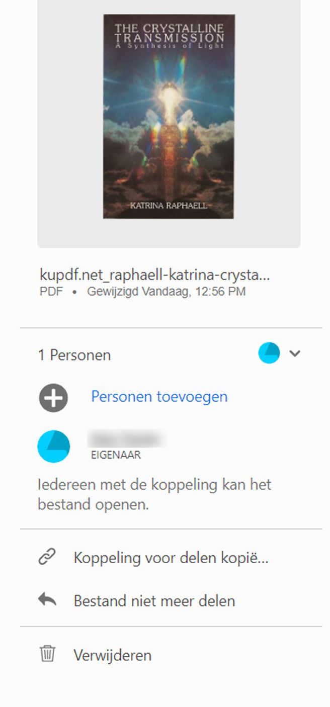 Acties voor bestanden die zijn gedeeld voor weergave