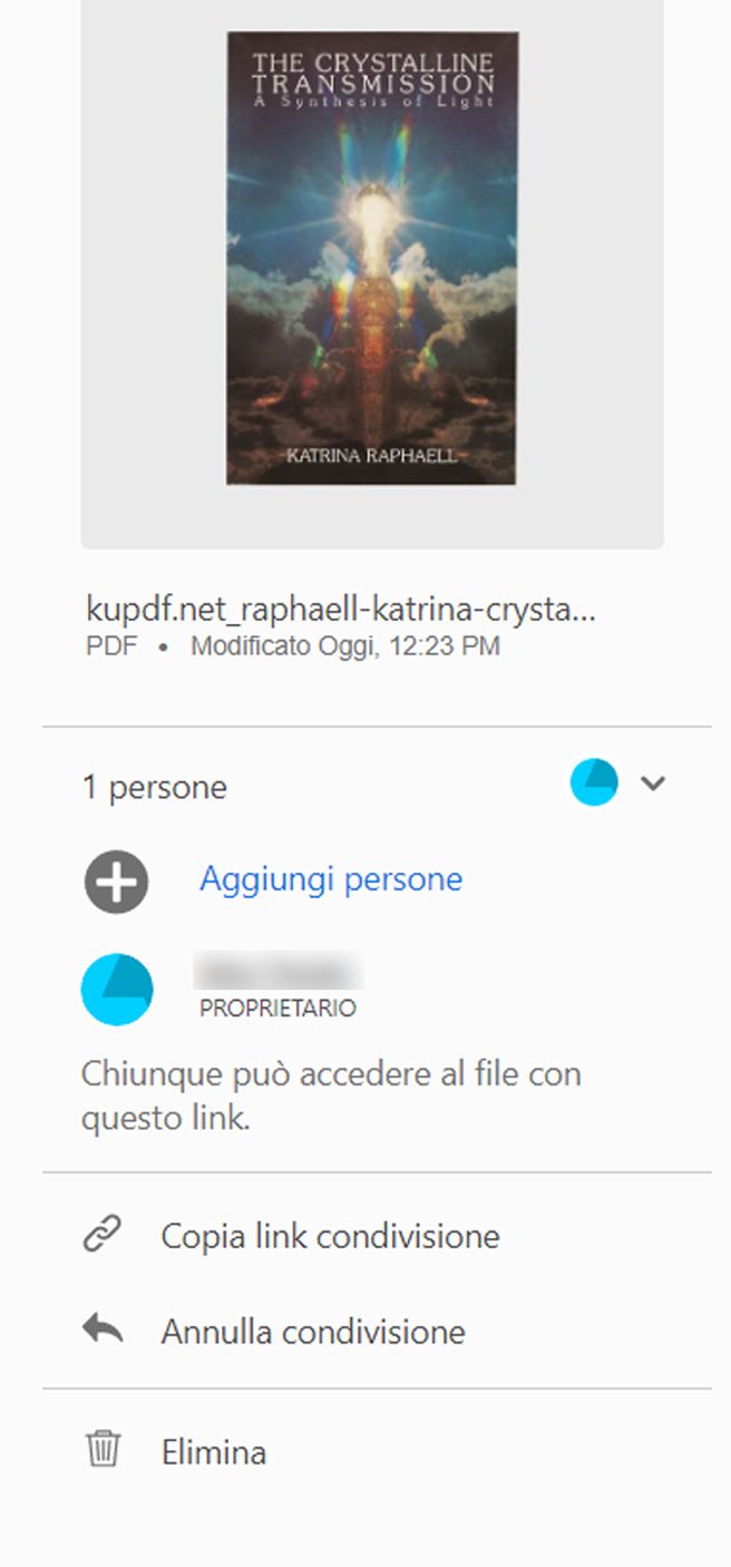 Azioni per file condivisi per la visualizzazione