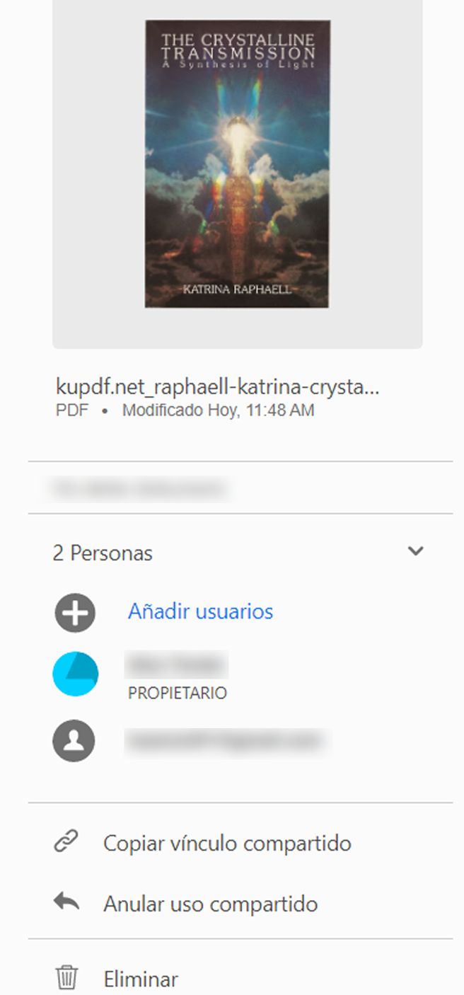 Acciones en archivos compartidos para su visualización