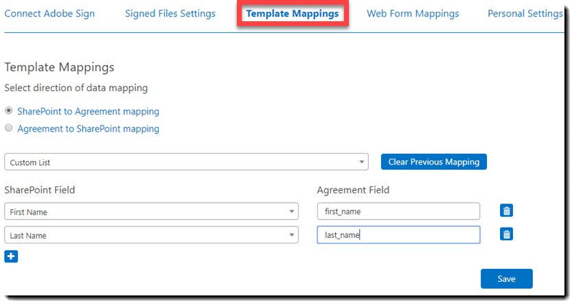 Mapování ze služby SharePoint do dohody