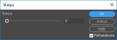 Ändra bilders skärpa i Dreamweaver