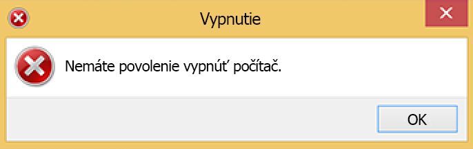 Chyba pri vypínaní systému Windows