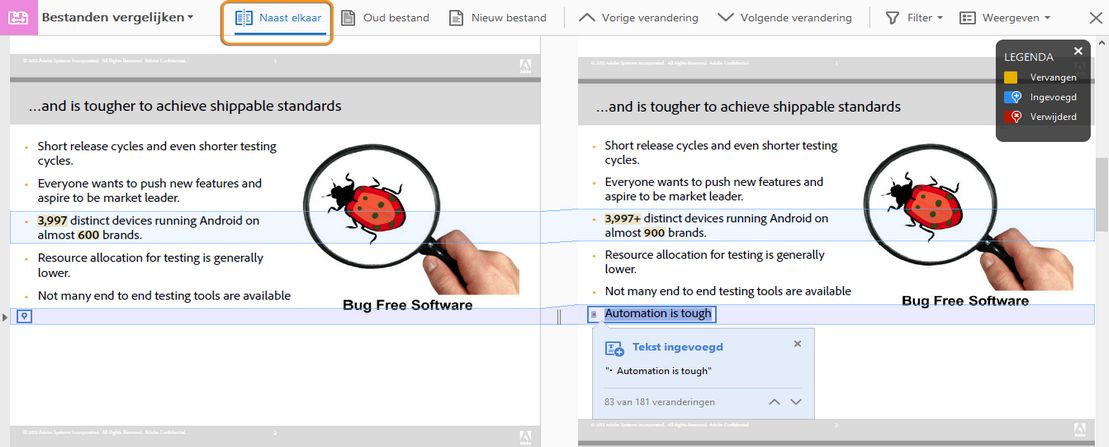 Weergave naast elkaar