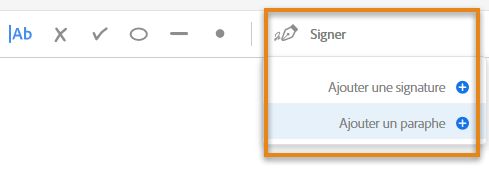 Ajoutez votre signature ou votre paraphe.