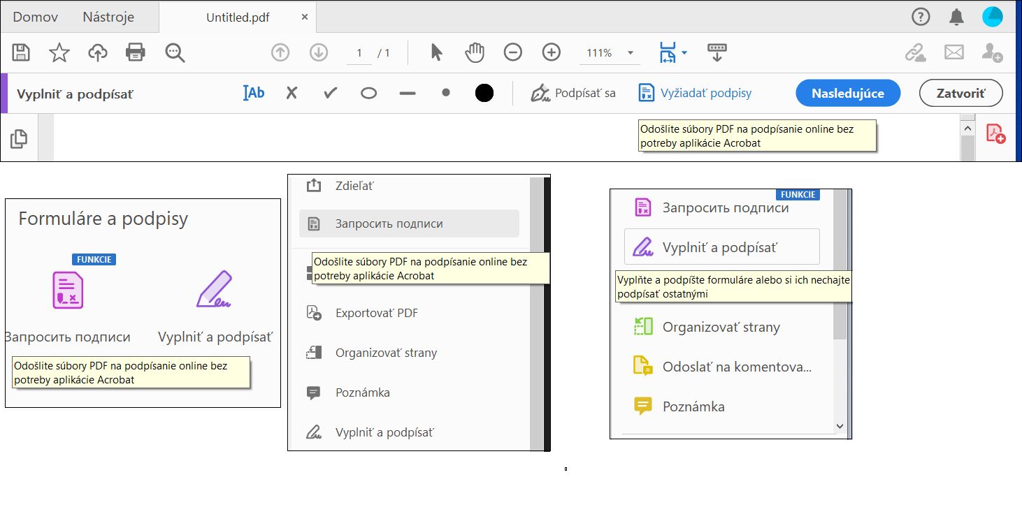 Nový opis nástroja podpisovania