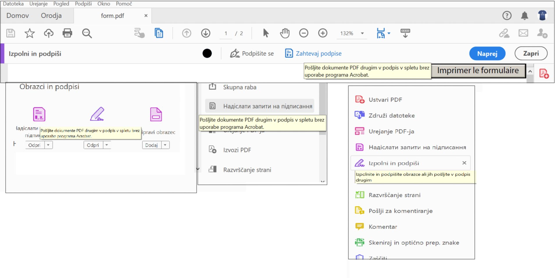Nov opis orodja za podpisovanje