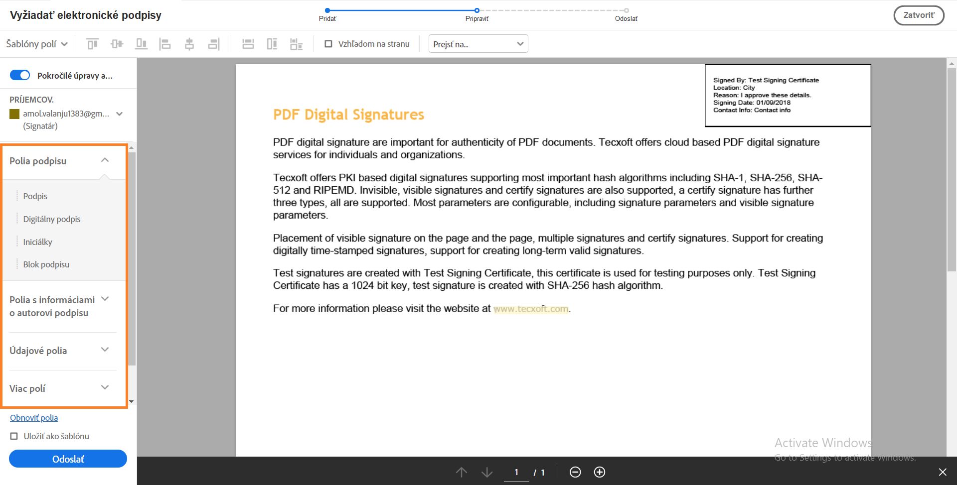 Pridať polia formulára