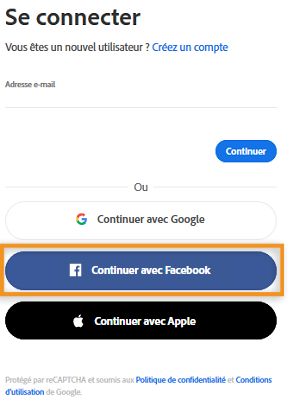 Connexion à Adobe Document Cloud
