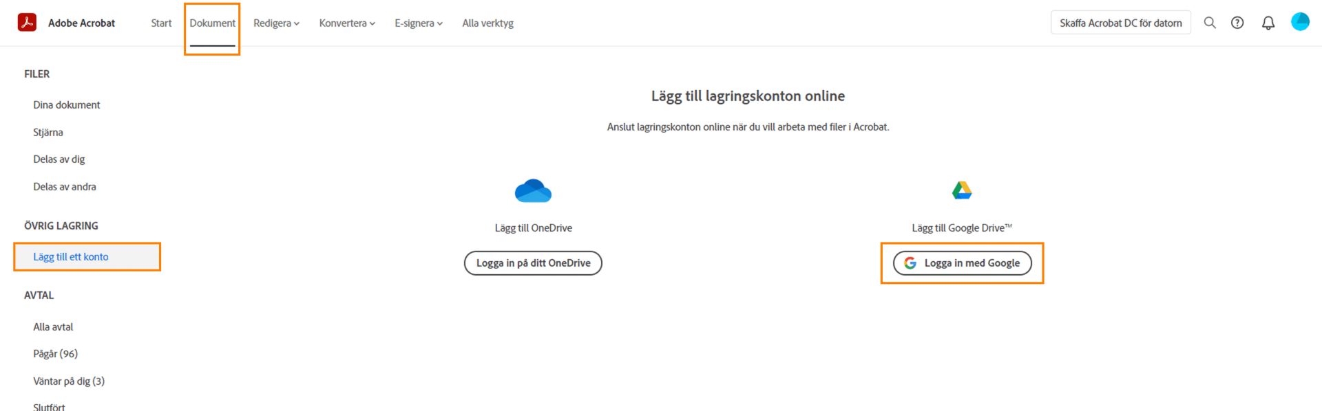 Lägg till ditt Google Drive-konto