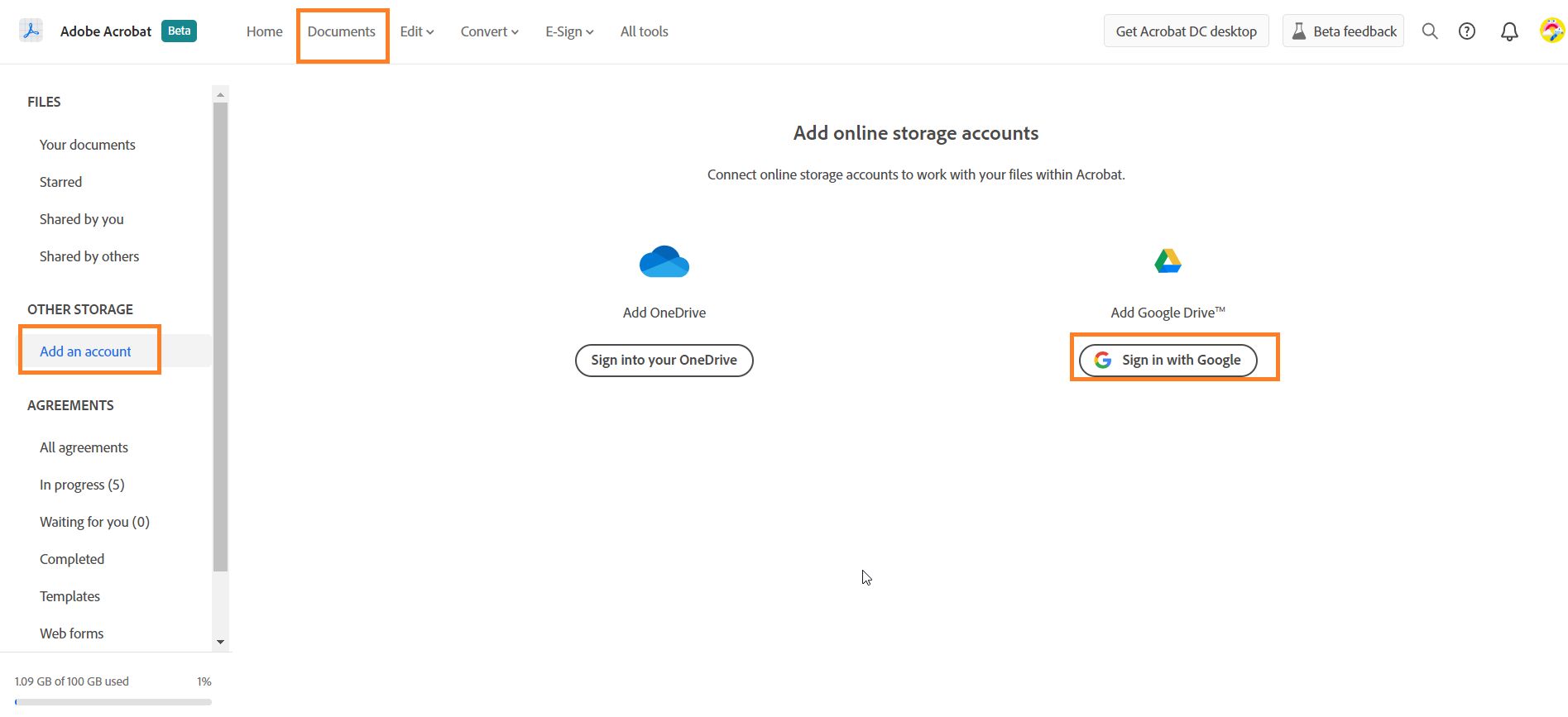 Додання облікового запису Google Диска