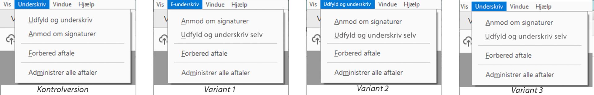 Sign-menuindstillinger