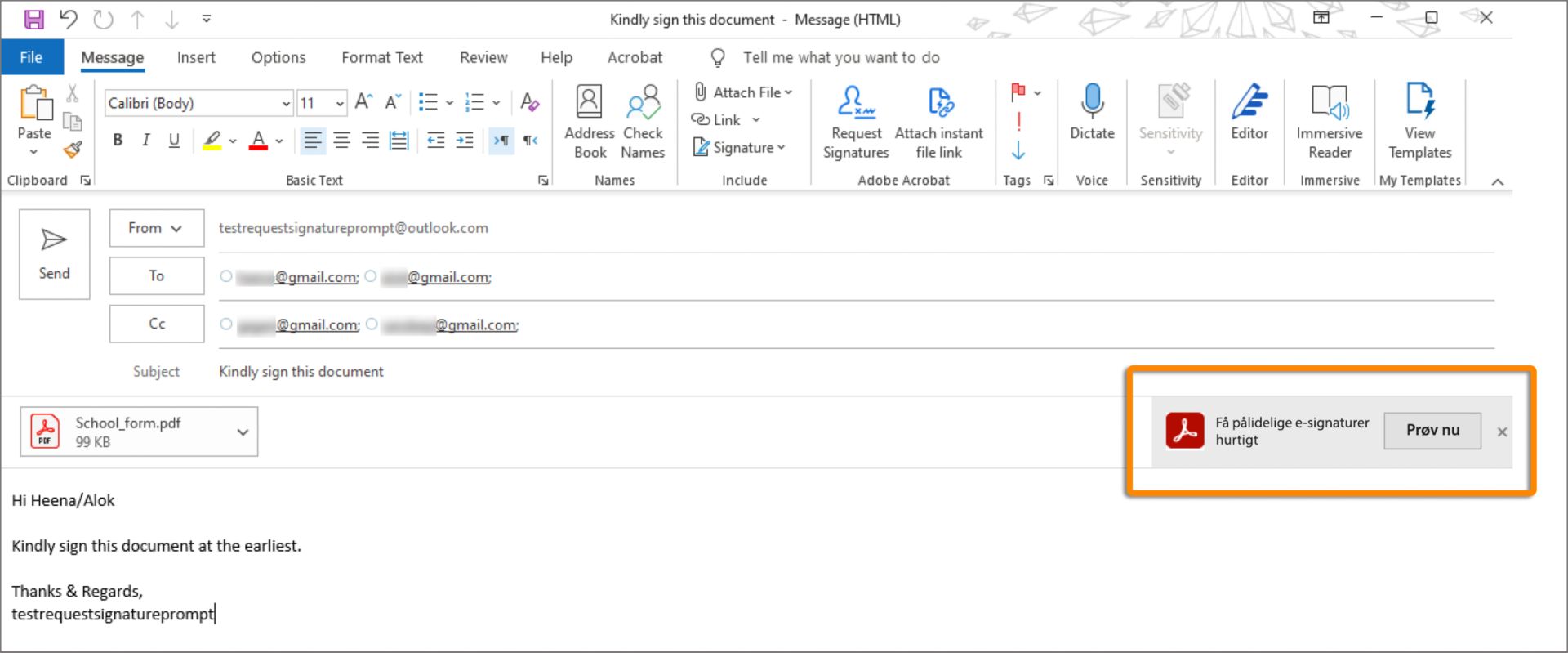 Underskrivelsesprompt ved afsendelse af mail