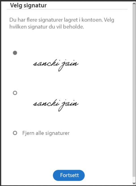 Synkroniser signaturer på tvers av enheter
