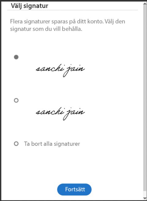 Synkronisera signaturer mellan enheter
