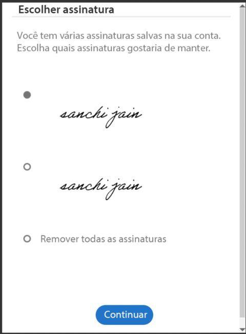 Sincronizar assinaturas entre dispositivos
