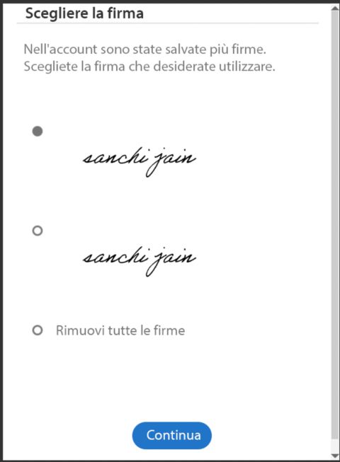 Sincronizzare le firme sui diversi dispositivi