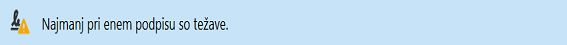 Opozorilo o veljavnosti podpisa