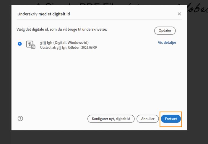 Vælg digitalt id