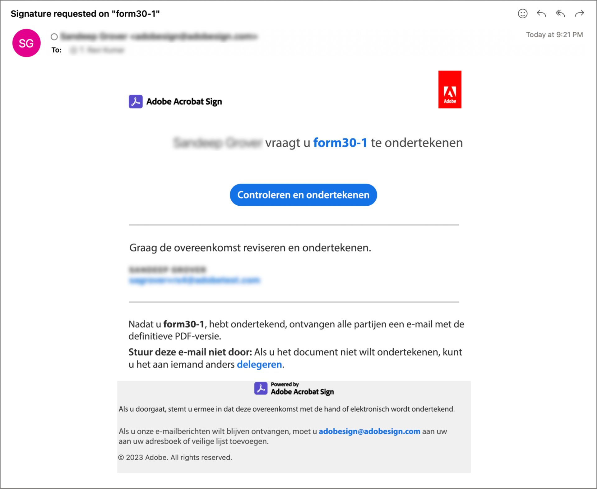 De ervaring van de ondertekenaar