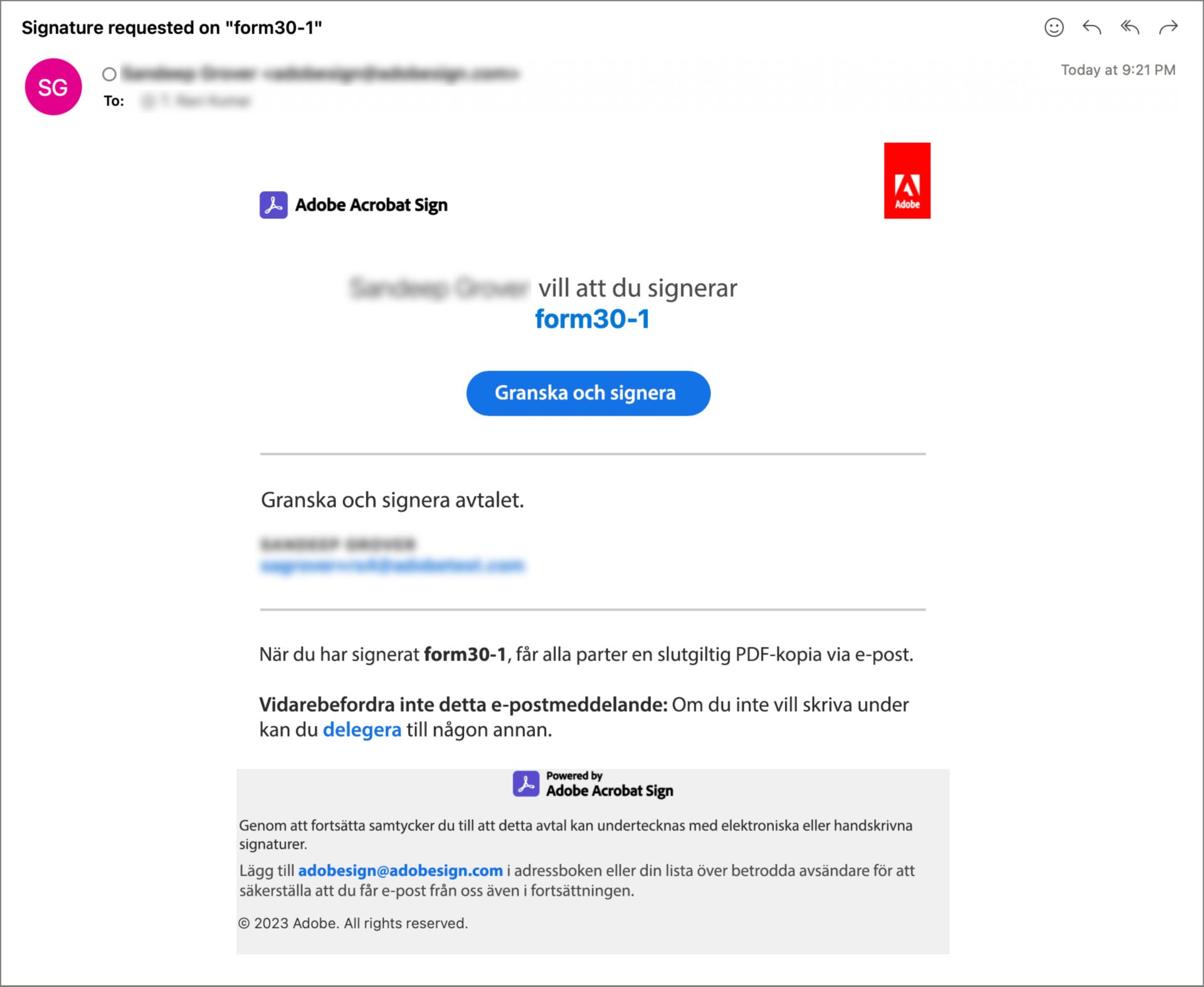 Signerarens upplevelse
