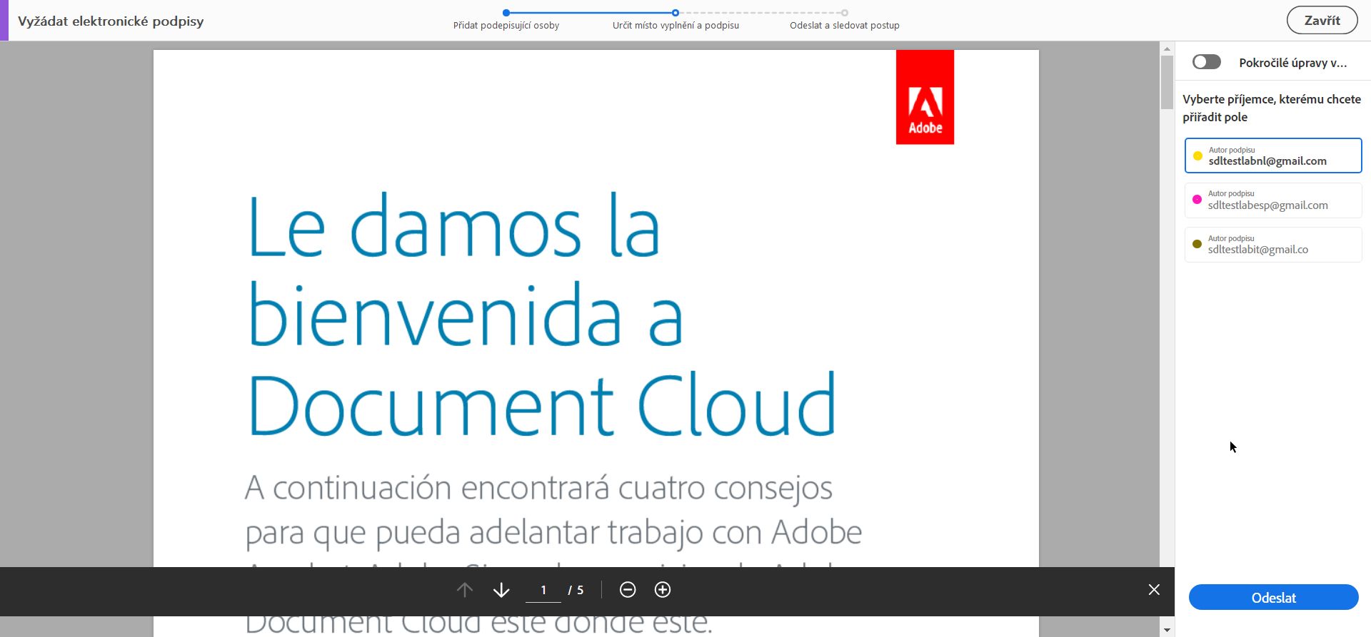 Zjednodušený režim pro více podepisujících osob