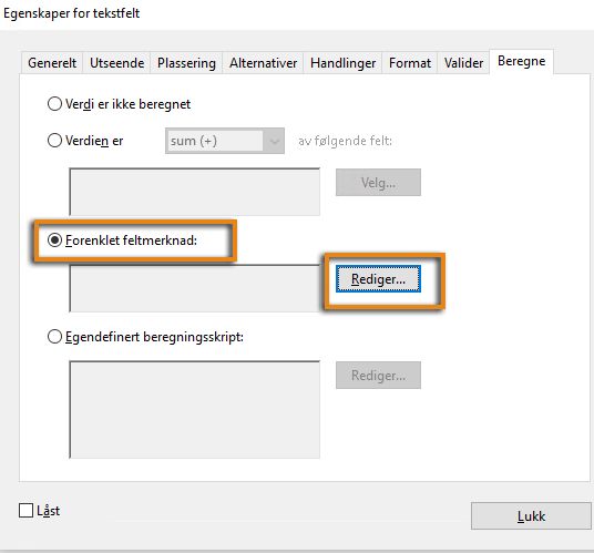 Forenklet feltnotasjon