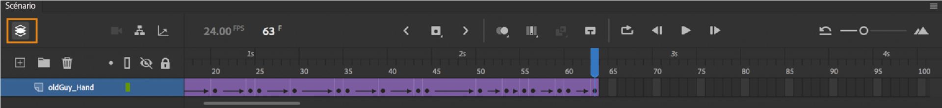 Vue à un seul calque
