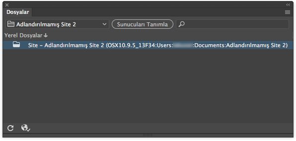 Dreamweaver'da bir site tanımlandığında ancak sunucular tanımlanmadığında Dosyalar panelinin görünümü