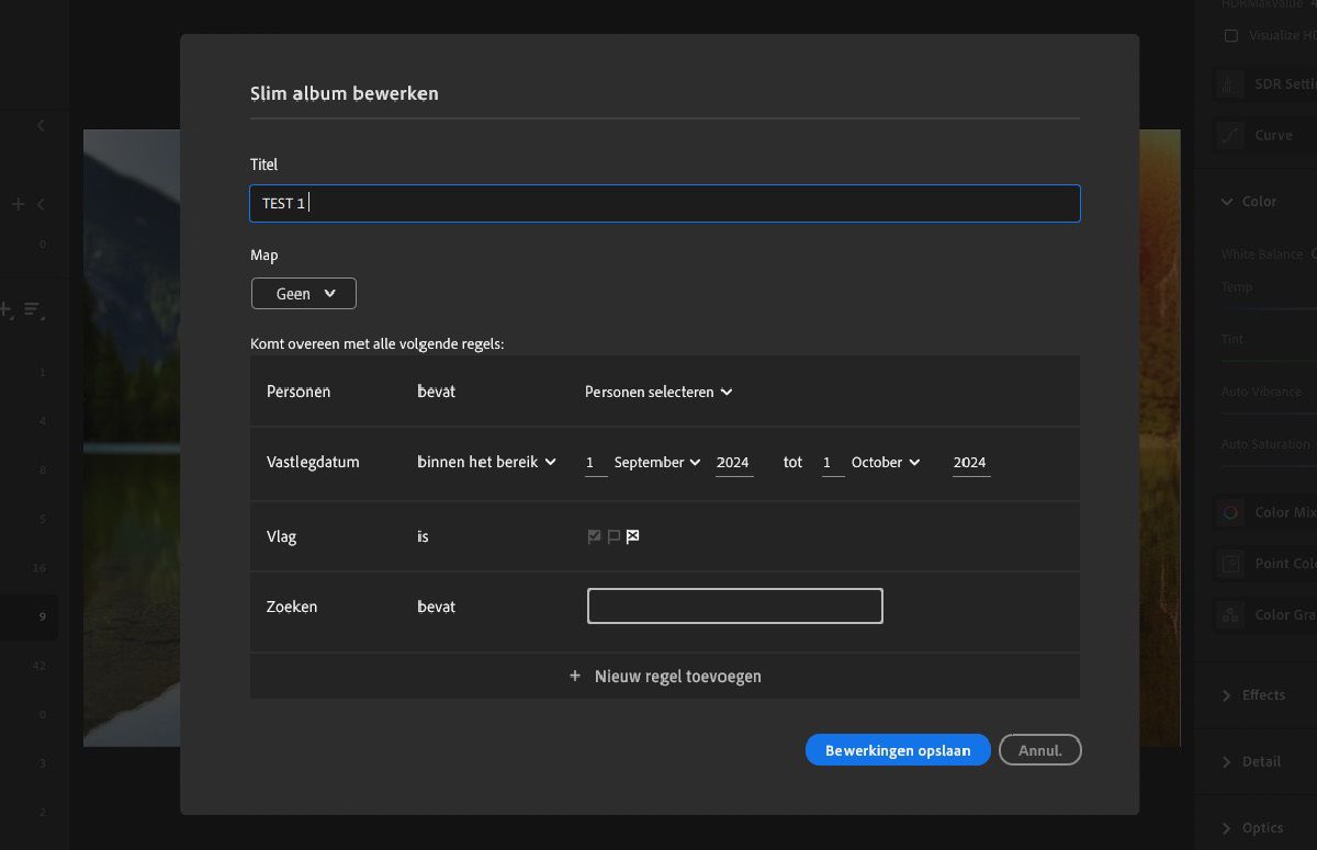 Slimme albums maken in Lightroom om snel foto's te zoeken