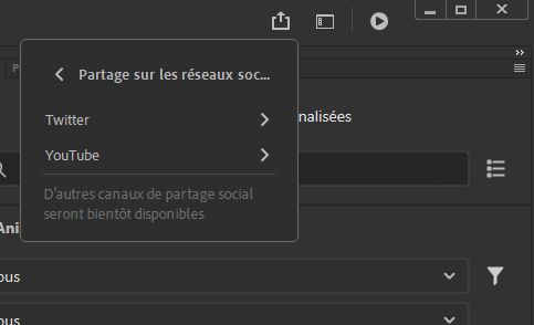Panneau Partage sur les réseaux sociaux