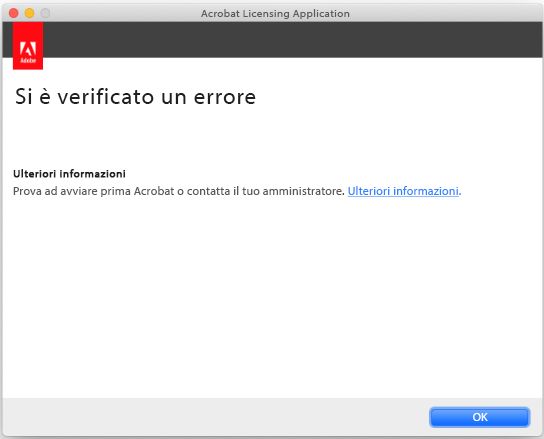 Qualcosa è andato storto