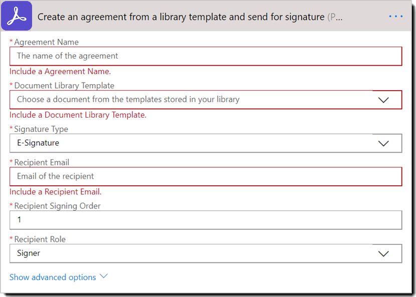 Handling: Opprett en avtale fra en biblioteksmal og send til signering