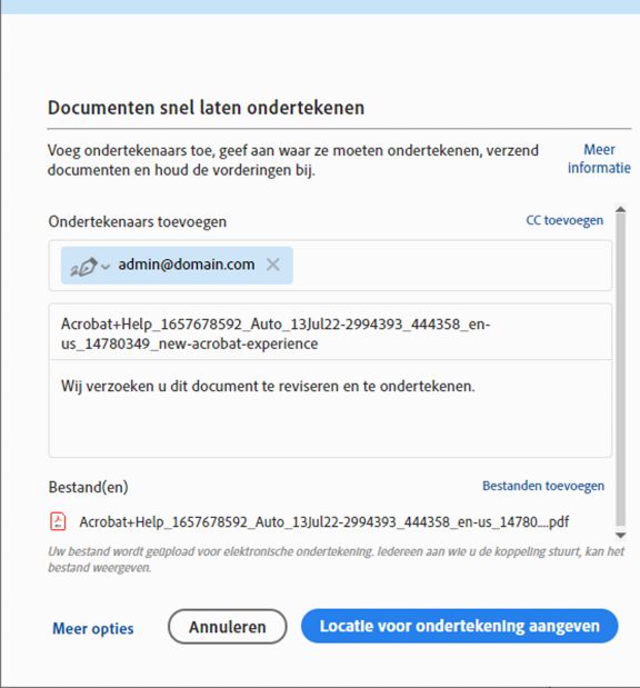 Ontvangers toevoegen