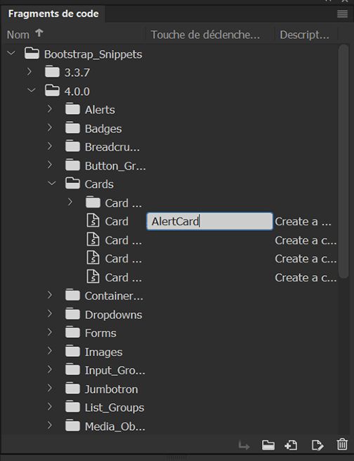Entrez le texte dans le champ Touche de déclenchement