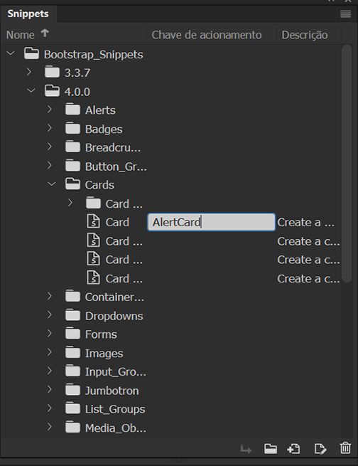 Digite o texto no campo Tecla de acionamento