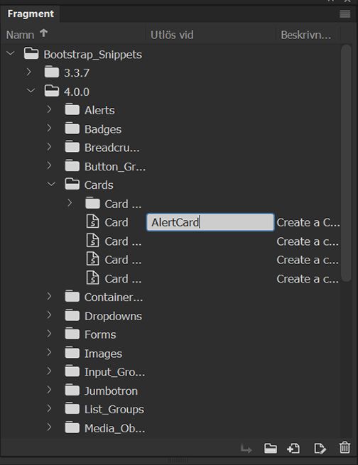 Ange text i fältet Utlös vid