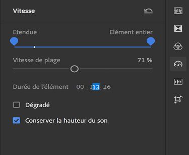 Modification de la durée de l’élément