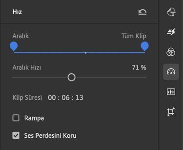 Klip süresini değiştirme