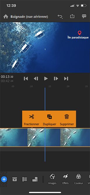 Fractionnement d’un élément