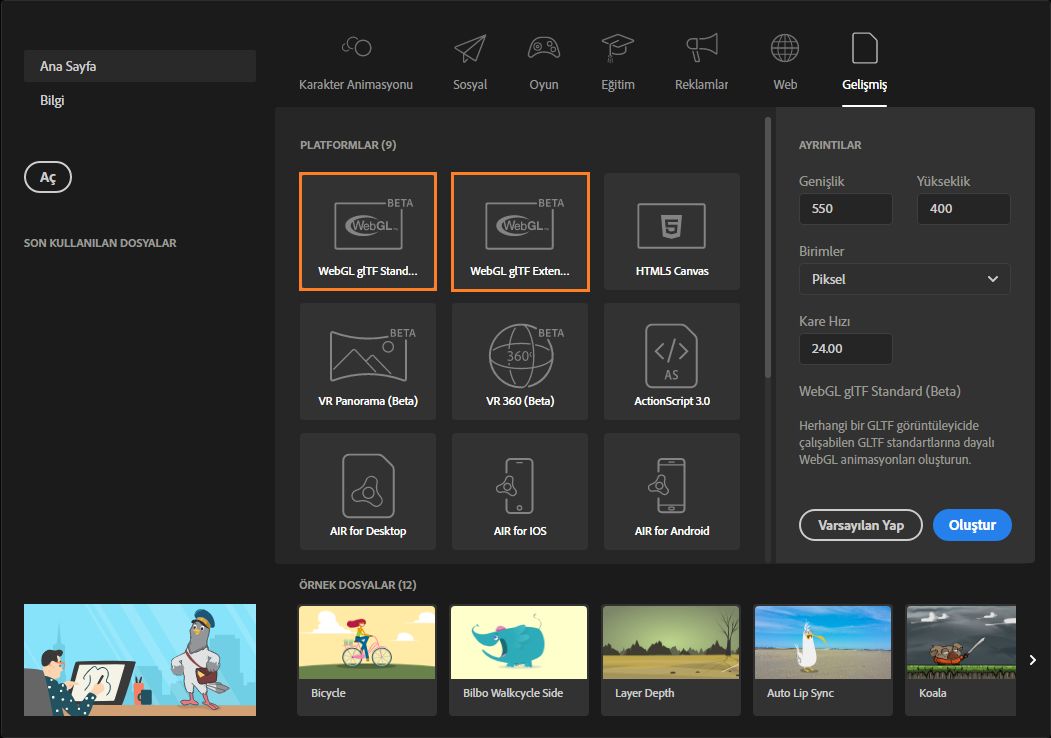WebGL-glTF belge türü