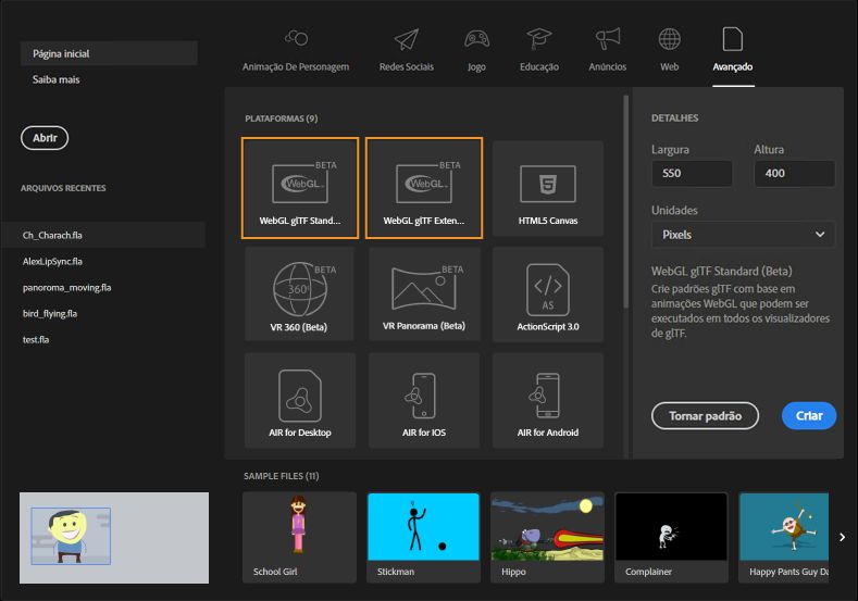 Tipo de documento WebGL-glTF