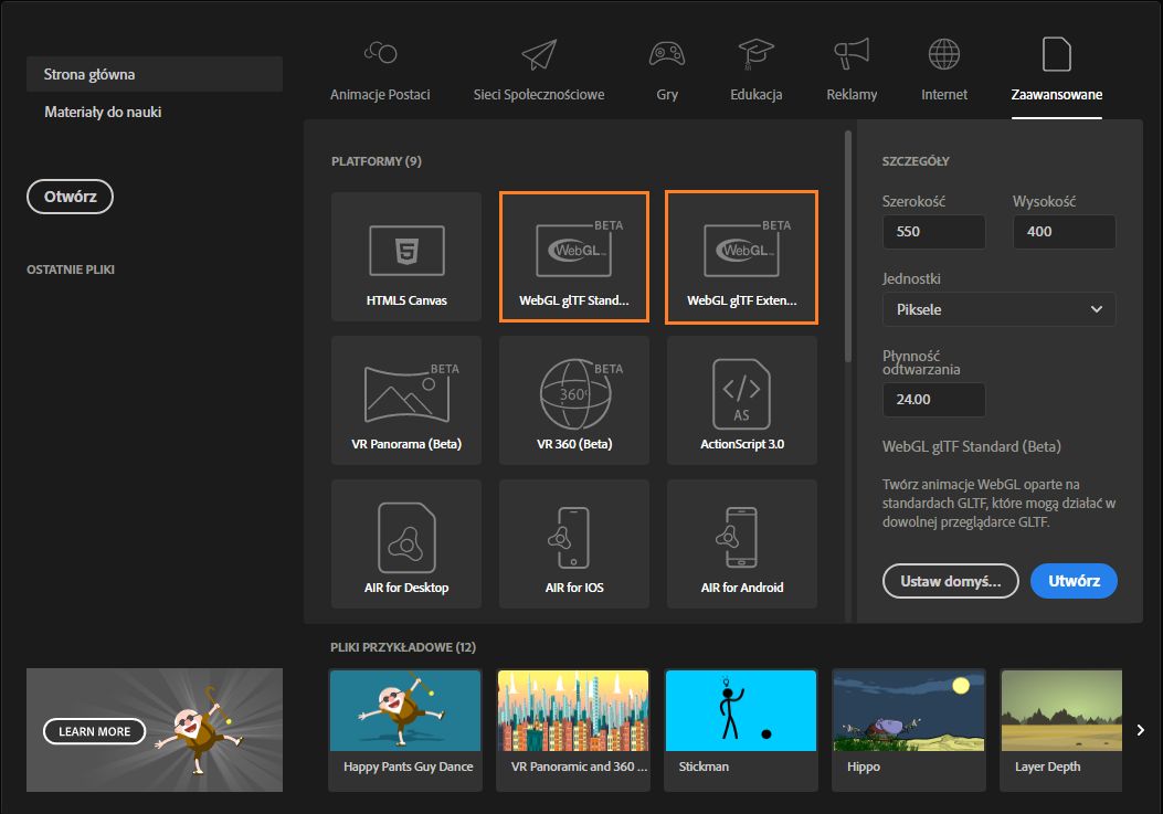Typ dokumentu WebGL-GLTF