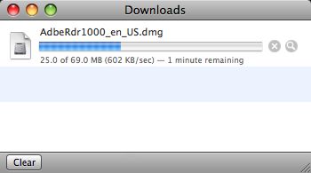 Indikátor průběhu stahování