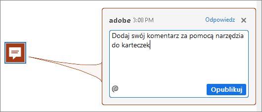 Notatka w programie Acrobat